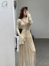 Mutedance 25 Spring/Summer Sheep Wool Waist Dress MD-MD25SS34-BEIGE MD25SS35